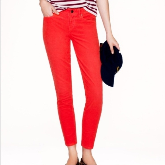 J. Crew Red Matchstick Corduroy Pants - Picture 1 of 4